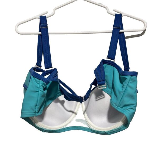 NWT Swimsuits For All Green Bikini Bra Top Adjustable Straps Padded sz 20 - Picture 3 of 8